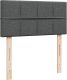 vidaXL Łóżko kontynentalne z materacem, ciemnoszara tkanina 90x190 cm 7