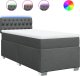 vidaXL Łóżko kontynentalne z materacem, ciemnoszara tkanina 80x200 cm 2