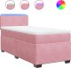 vidaXL Łóżko kontynentalne z materacem, różowe, aksamit, 90x190 cm 2