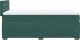 vidaXL Łóżko kontynentalne z materacem, zielone, aksamit, 90x190 cm 7