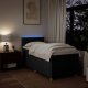vidaXL Łóżko kontynentalne z materacem, czarne, tkanina, 80x200 cm 5
