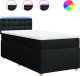 vidaXL Łóżko kontynentalne z materacem, czarne, tkanina, 80x200 cm 2