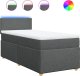 vidaXL Łóżko kontynentalne z materacem, ciemnoszara tkanina 80x200 cm 2