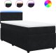 vidaXL Łóżko kontynentalne z materacem, czarne, aksamit 80x200 cm 2
