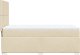 vidaXL Łóżko kontynentalne z materacem, kremowe, tkanina, 80x200 cm 9