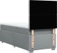 vidaXL Łóżko kontynentalne z materacem, jasnoszare, tkanina, 90x190 cm 10
