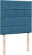 vidaXL Łóżko kontynentalne z materacem, niebieskie, 90x190 cm, aksamit 8