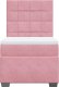 vidaXL Łóżko kontynentalne z materacem, różowe, aksamit, 90x190 cm 4