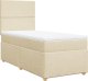 vidaXL Łóżko kontynentalne z materacem, kremowe, tkanina, 80x200 cm 2