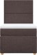 vidaXL Łóżko kontynentalne z materacem, brązowe, tkanina, 90x190 cm 4