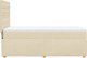 vidaXL Łóżko kontynentalne z materacem, kremowe, tkanina, 80x200 cm 5