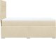 vidaXL Łóżko kontynentalne z materacem, kremowe, tkanina, 80x200 cm 11