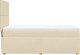 vidaXL Łóżko kontynentalne z materacem, kremowe, tkanina, 80x200 cm 7