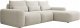 Selsey Narożnik z funkcją spania Carnos L-kształtny z dodatkowymi poduszkami lędźwiowymi kremowy szenil prawostronny 7
