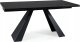 Signal Stół SALVADORE MELTED GLASS czarny/czarny mat (160-240)x90 9