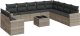 vidaXL 11-cz. zestaw mebli ogrodowych z poduszkami, szary rattan PE 2