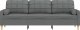 vidaXL vidaXL 3-osobowa sofa z poduszkami, ciemnoszara, 210 cm, obita tkaniną 3