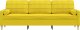 vidaXL vidaXL 3-osobowa sofa z poduszkami, jasnożółta, 210 cm, obita tkaniną 3