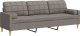 vidaXL vidaXL 3-osobowa sofa z poduszkami, taupe, 210 cm, obita tkaniną 2