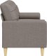 vidaXL vidaXL 3-osobowa sofa z poduszkami, taupe, 210 cm, obita tkaniną 4