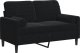 vidaXL vidaXL 2-osobowa sofa z poduszkami, czarna, 120 cm, aksamit 2
