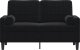vidaXL vidaXL 2-osobowa sofa z poduszkami, czarna, 120 cm, aksamit 3