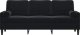vidaXL vidaXL 3-osobowa sofa z poduszkami, czarna, 180 cm, aksamit 3