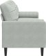 vidaXL vidaXL 3-osobowa sofa z poduszkami, jasnoszara, 210 cm, aksamitna 4