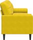 vidaXL vidaXL 3-osobowa sofa z poduszkami, żółta, 210 cm, aksamit 4