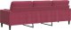vidaXL vidaXL 3-osobowa sofa z poduszkami, winna czerwień, 210 cm, aksamit 5