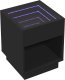 vidaXL vidaXL Stolik nocny z LED Infinity, czarny, 40x40x50 cm 2