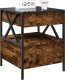 vidaXL Stolik nocny z LED Infinity, przydymiony dąb, 40x40x51 cm 5