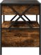 vidaXL Stolik nocny z LED Infinity, przydymiony dąb, 40x40x51 cm 7