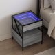 vidaXL Stolik kawowy z LED Infinity, szary dąb sonoma, 40x40x51 cm 1