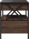 vidaXL Stolik nocny z LED Infinity, brązowy dąb, 40x40x51 cm 7