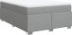 vidaXL Łóżko kontynentalne z materacem, jasnoszare, tkanina, 140x190cm 2
