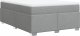 vidaXL Łóżko kontynentalne z materacem, jasnoszare, tkanina, 140x190cm 9