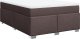 vidaXL Łóżko kontynentalne z materacem, brązowe, tkanina, 140x190 cm 2