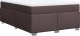 vidaXL Łóżko kontynentalne z materacem, brązowe, tkanina, 140x190 cm 9