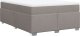 vidaXL Łóżko kontynentalne z materacem, taupe, tkanina, 140x190 cm 9