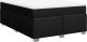 vidaXL Łóżko kontynentalne z materacem, czarne, tkanina, 140x190 cm 2
