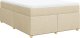 vidaXL vidaXL Łóżko kontynentalne z materacem, kremowe, tkanina, 160x200 cm 2