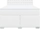 vidaXL Łóżko kontynentalne z materacem białe 140x190 cm 4
