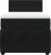 vidaXL Łóżko kontynentalne z materacem, czarne, aksamit 80x200 cm 4