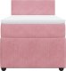vidaXL Łóżko kontynentalne z materacem, różowe, aksamit, 80x200 cm 4