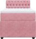 vidaXL Łóżko kontynentalne z materacem, różowe, aksamit, 90x200 cm 4
