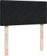 vidaXL Łóżko kontynentalne z materacem, czarne, aksamit 90x190 cm 5