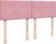 vidaXL Łóżko kontynentalne z materacem, różowe, 160x200 cm, aksamit 5