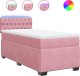 vidaXL Łóżko kontynentalne z materacem, różowe, aksamit, 90x200 cm 2