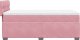 vidaXL Łóżko kontynentalne z materacem, różowe, aksamit, 90x200 cm 7